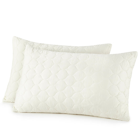 Organic Cotton Quilted Pillow Protectors - 100% Organic Cotton