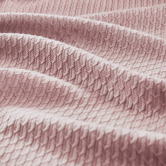 100% Certified Egyptian Cotton Blush Blanket - Geometric Patterned Blanket - Quahog Bay Bedding