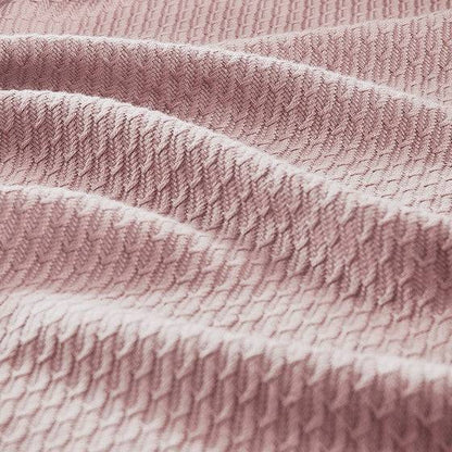 100% Certified Egyptian Cotton Blush Blanket - Geometric Patterned Blanket - Quahog Bay Bedding