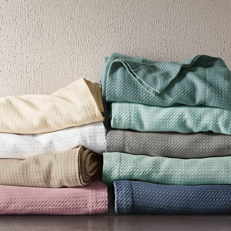 100% Egyptian Cotton Blanket - Ultra Soft Blankets - Coastal Blankets - Seafoam - Quahog Bay Bedding