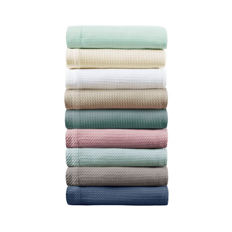 100% Egyptian Cotton Blanket - Ultra Soft Blankets - Coastal Blankets - Seafoam - Quahog Bay Bedding