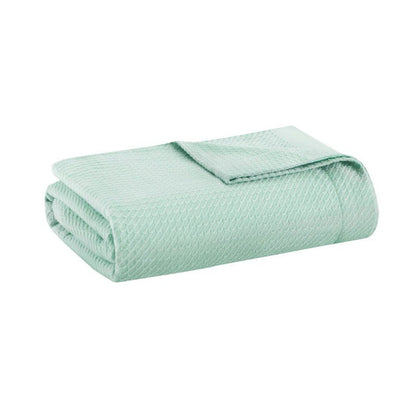 100% Egyptian Cotton Blanket - Ultra Soft Blankets - Coastal Blankets - Seafoam - Quahog Bay Bedding