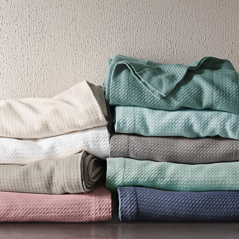 100% Egyptian Cotton Blanket - Ultra Soft Blankets - Coastal Blankets - Seafoam - Quahog Bay Bedding