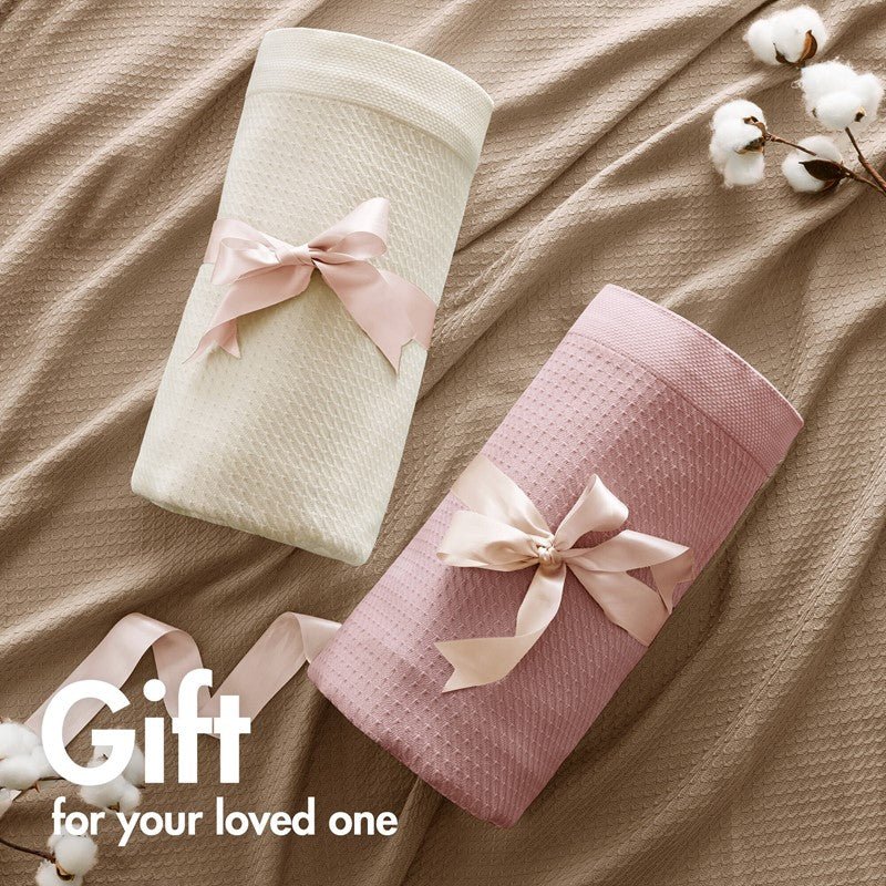 100% Egyptian Cotton Blanket - Ultra Soft Premium Blankets - Mustard - Quahog Bay Bedding