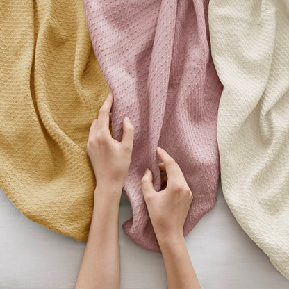 100% Egyptian Cotton Blanket - Ultra Soft Premium Blankets - Mustard - Quahog Bay Bedding