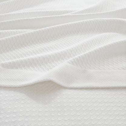 100% Egyptian Cotton Blanket - Ultra Soft Premium Blankets - White - Quahog Bay Bedding