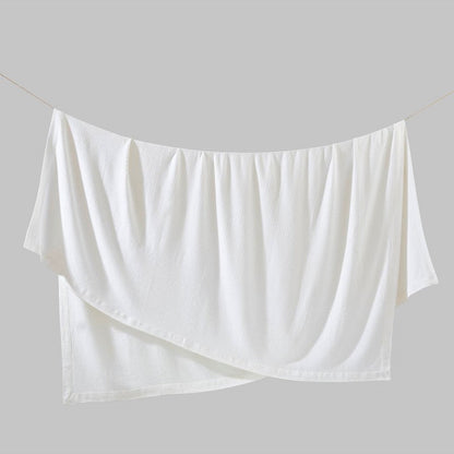 100% Egyptian Cotton Blanket - Ultra Soft Premium Blankets - White - Quahog Bay Bedding