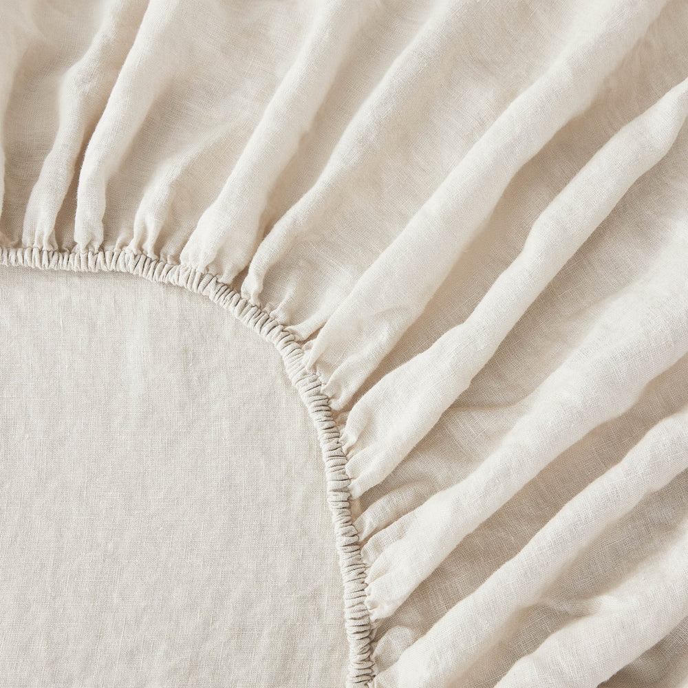 100% Linen Sheet Set - Luxury Organic Deep Pocket Linen Sheets - Quahog Bay Bedding