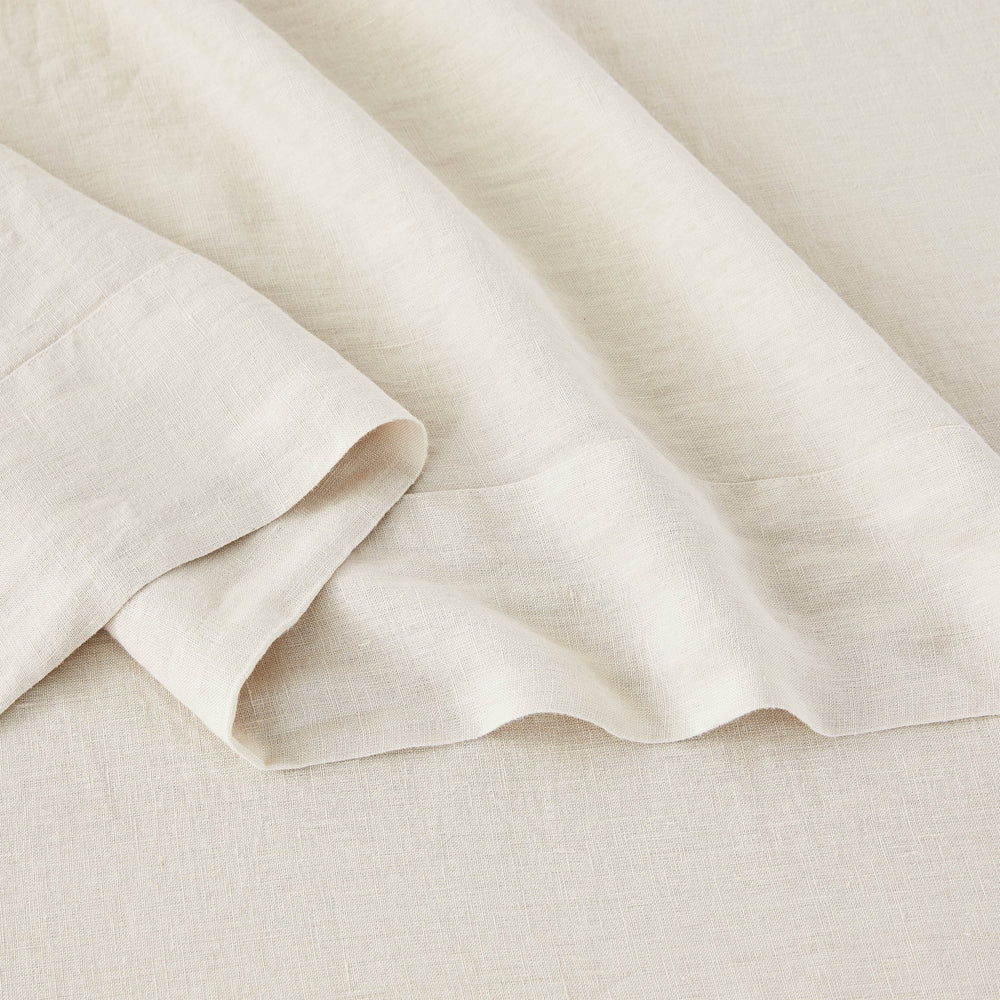 100% Linen Sheet Set - Luxury Organic Deep Pocket Linen Sheets - Quahog Bay Bedding