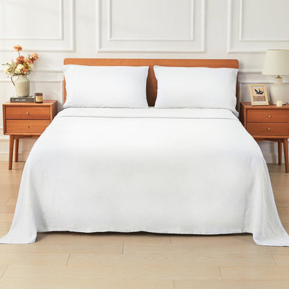 100% Linen Sheet Set - Luxury Organic Deep Pocket Linen Sheets - Quahog Bay Bedding