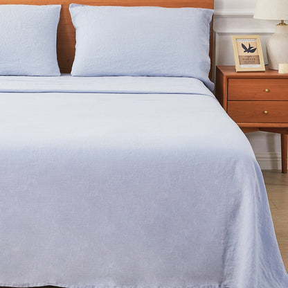100% Linen Sheet Set - Luxury Organic Deep Pocket Linen Sheets - Quahog Bay Bedding