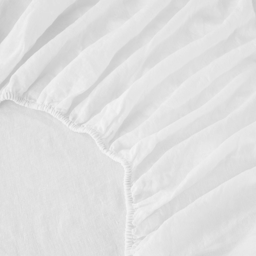 100% Linen Sheet Set - Luxury Organic Deep Pocket Linen Sheets - Quahog Bay Bedding