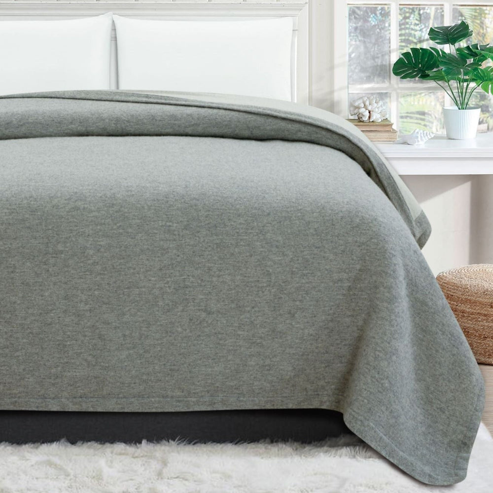 100% Merino Wool Reversible Blanket - Quahog Bay Bedding