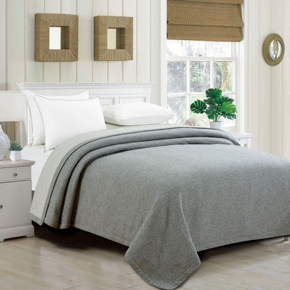 100% Merino Wool Reversible Blanket - Quahog Bay Bedding