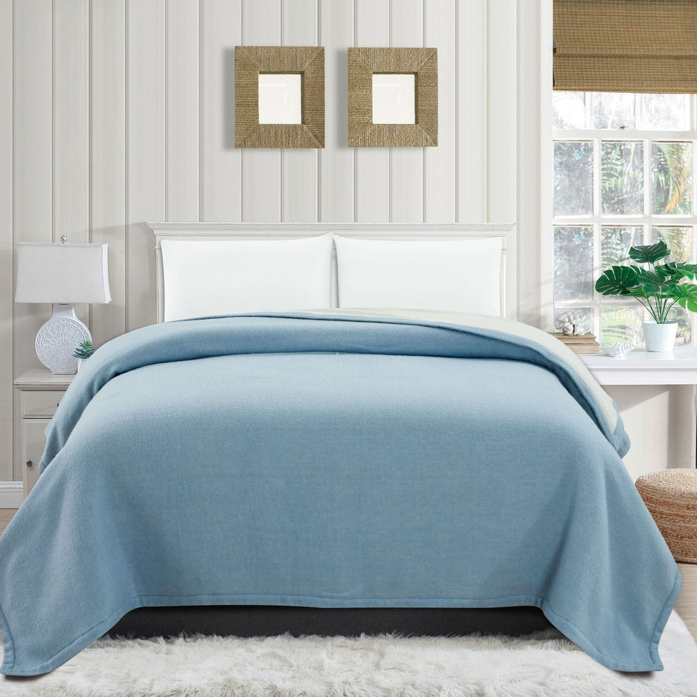 100% Merino Wool Reversible Blanket - Quahog Bay Bedding