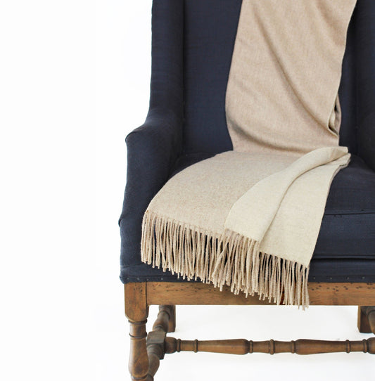 100% Merino Wool Reversible Throw - Quahog Bay Bedding