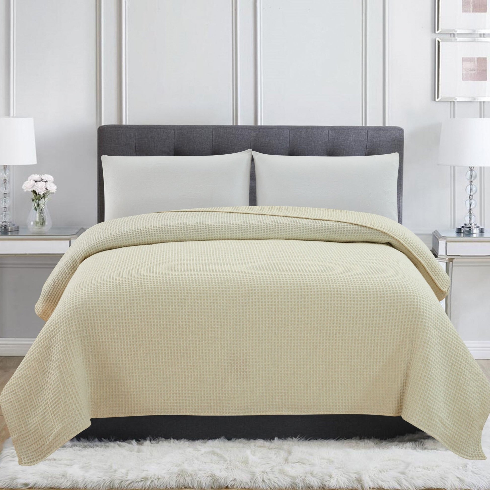 100% Merino Wool Waffle Weave Blanket - Quahog Bay Bedding
