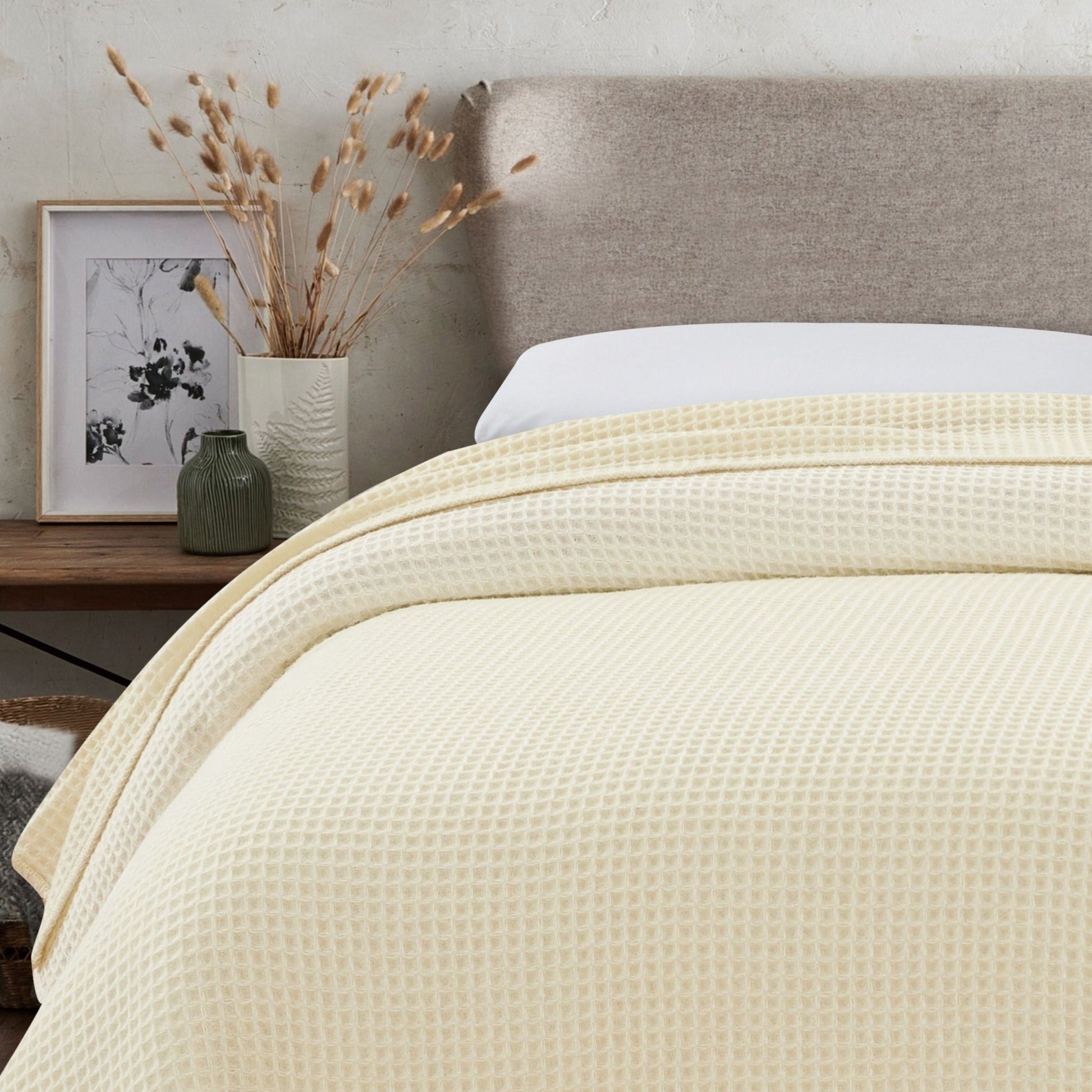 100% Merino Wool Waffle Weave Blanket - Quahog Bay Bedding