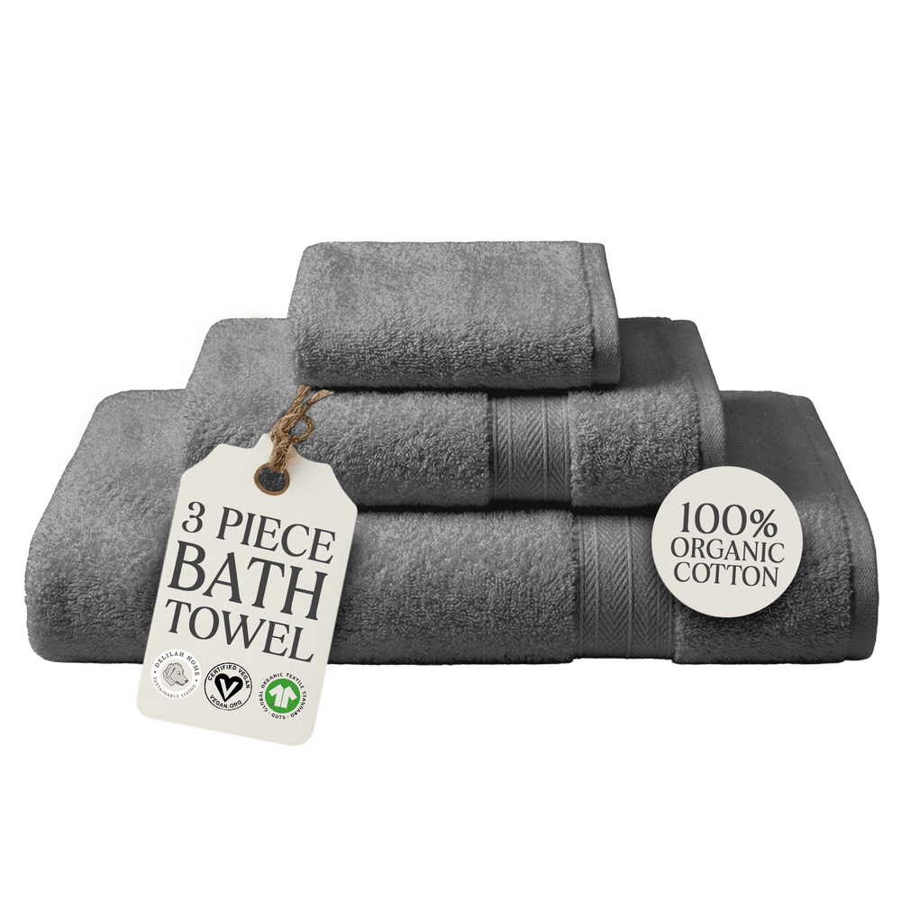 100% Organic Cotton Bath Towels Collection -GOTS Certified Bath Towels - Quahog Bay Bedding