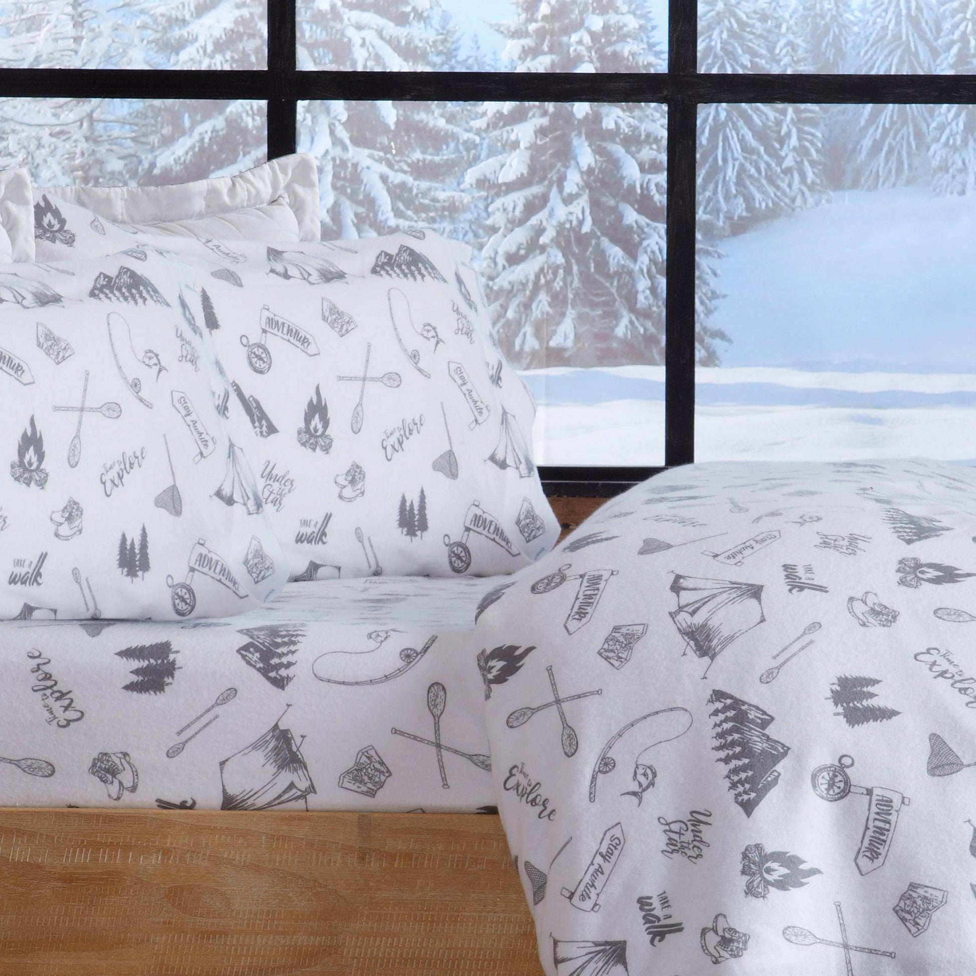 100% Turkish Cotton Flannel Sheet Sets - Christmas Sheets - Quahog Bay Bedding