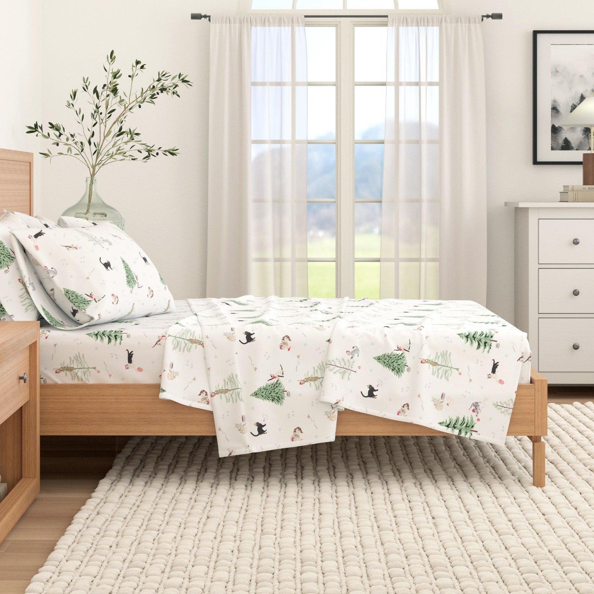 100% Turkish Cotton Flannel Sheet Sets - Christmas Sheets - Quahog Bay Bedding