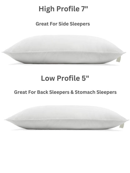 100% Vegan Plant - Based Pillow - Quahog Bay Bedding