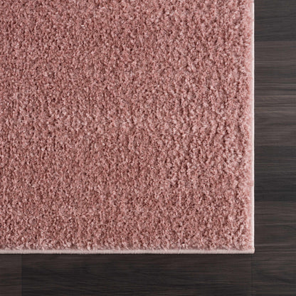 Judy Pink  Plush Washable Area Rug - Clearance