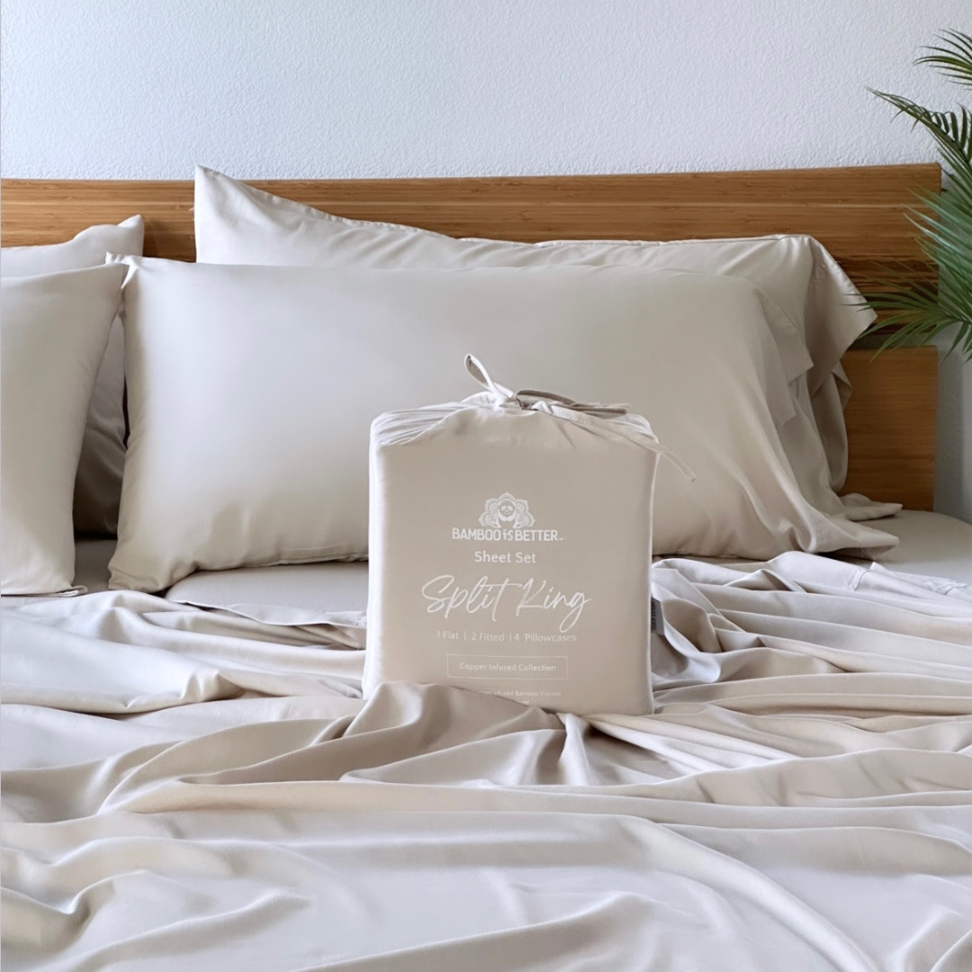 Copper Infused Bamboo Pillowcase Set 330TC