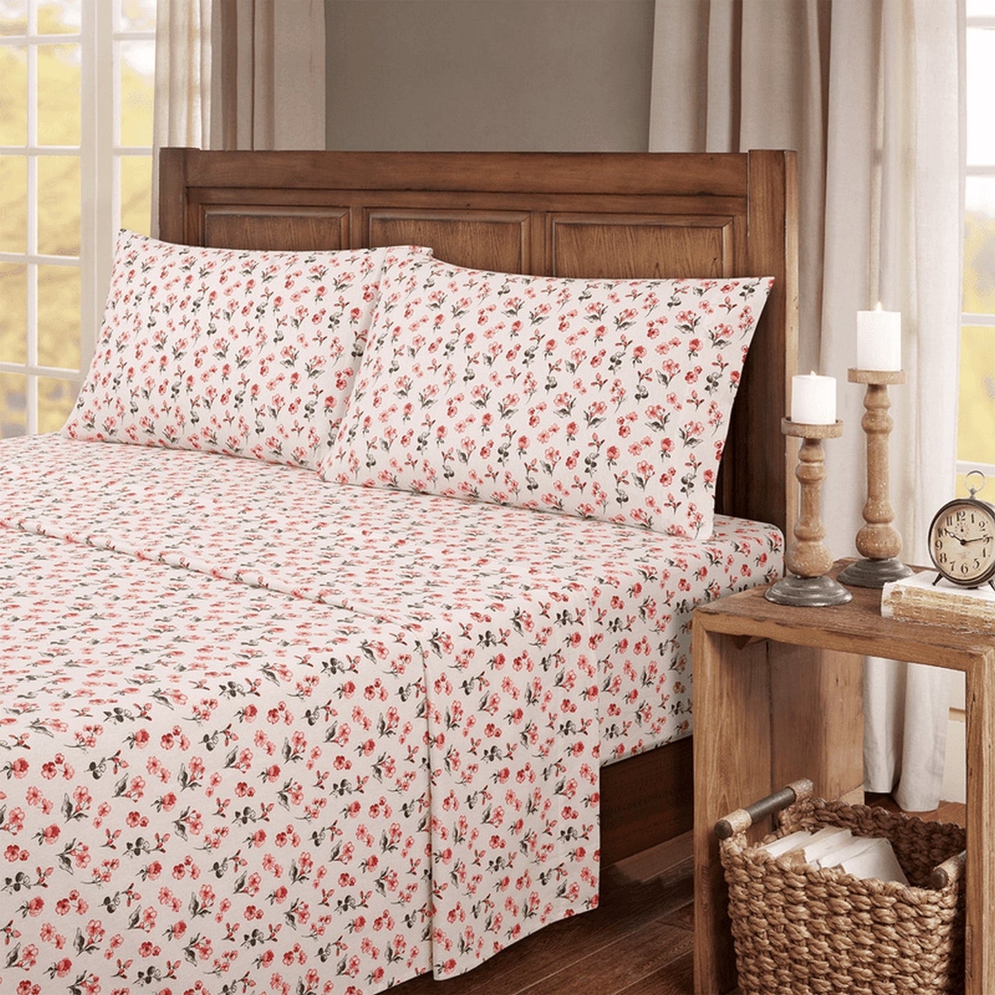 Kathy Ireland 100% Turkish Cotton Flannel Sheet Set