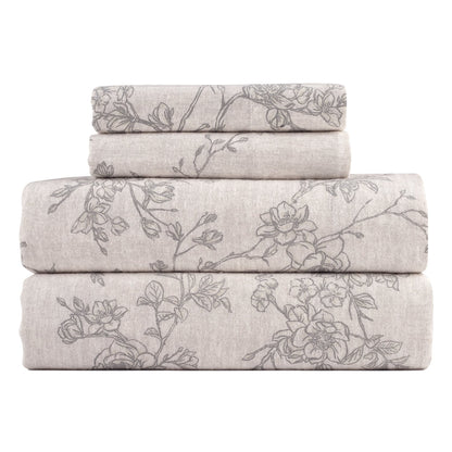 Kathy Ireland 100% Turkish Cotton Flannel Sheet Set