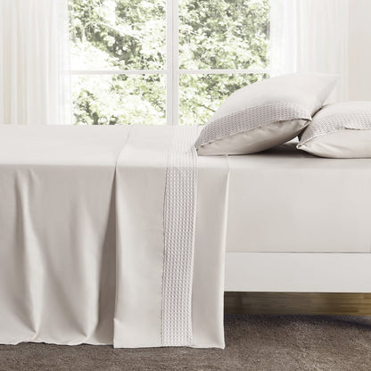 Kathy Ireland 4 Piece Waffle Hem Sheet Set