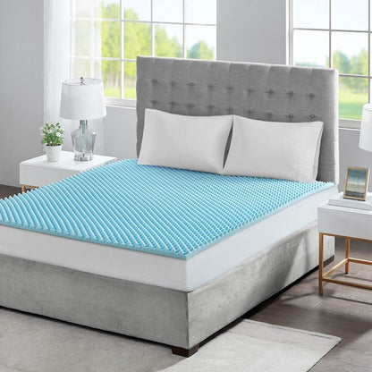 1.5" Gel Memory Foam All Season Reversible Cooling Mattress Topper - Quahog Bay Bedding