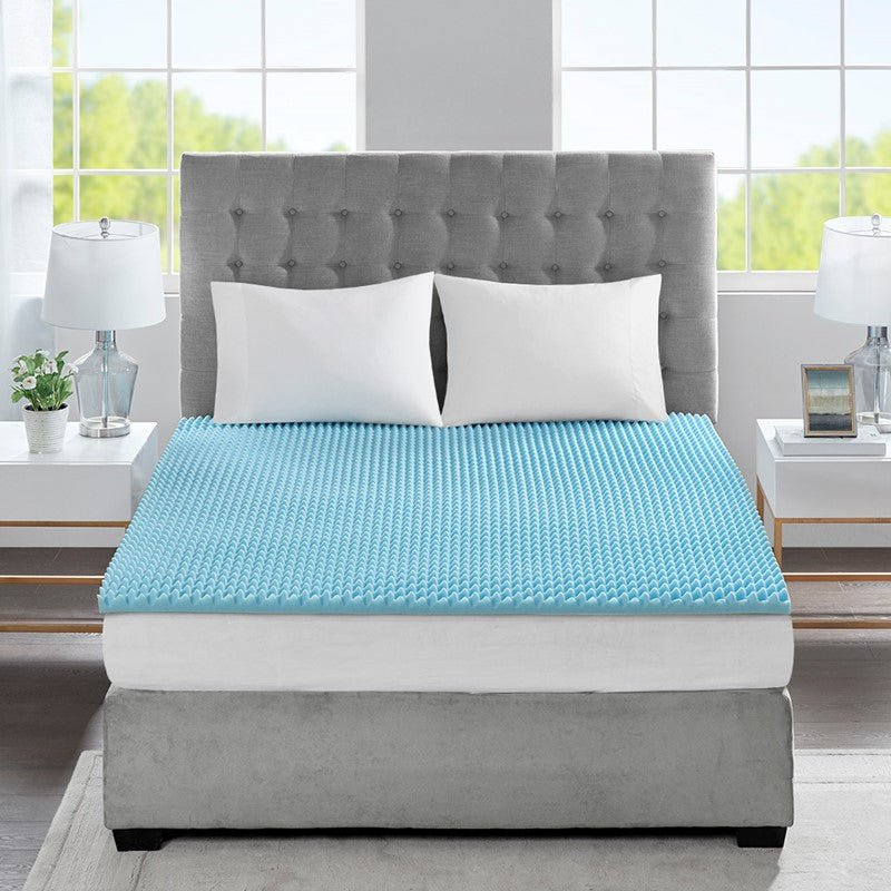 1.5" Gel Memory Foam All Season Reversible Cooling Mattress Topper - Quahog Bay Bedding