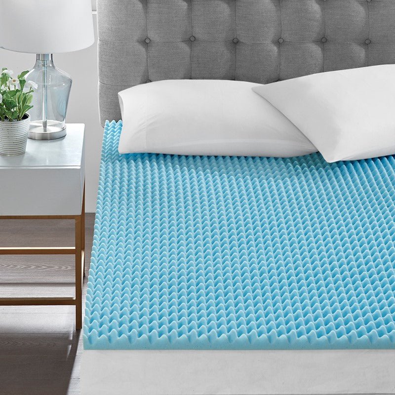 1.5" Gel Memory Foam All Season Reversible Cooling Mattress Topper - Quahog Bay Bedding