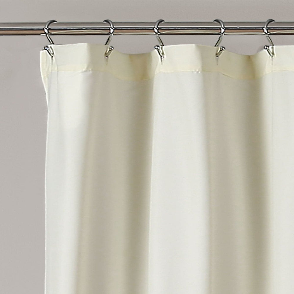 Ella Ruffle Lace Shower Curtain | Coastal Cottage Bathroom Decor