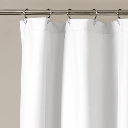 Ella Ruffle Lace Shower Curtain | Coastal Cottage Bathroom Decor
