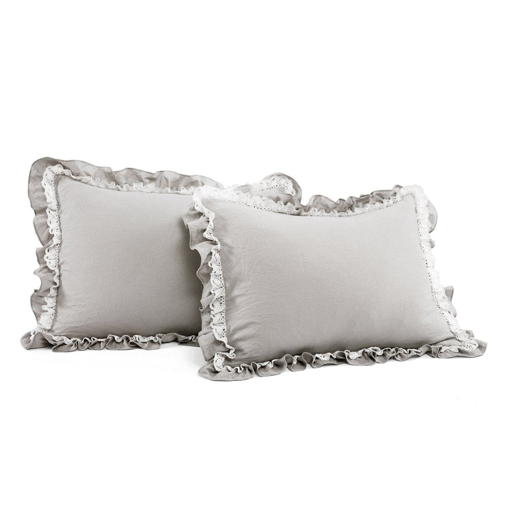 Ella Ruffle Lace 3PC Comforter Set | Coastal Cottage Bedding