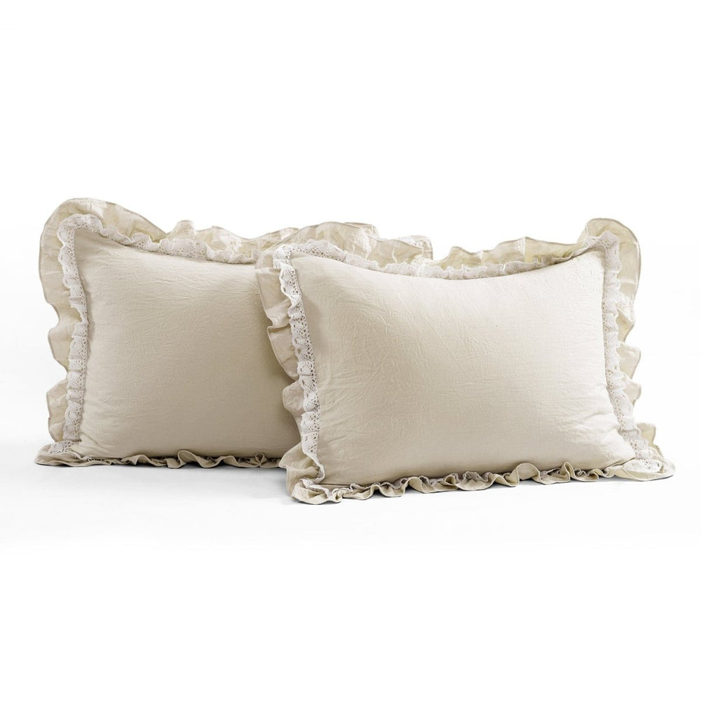 Ella Ruffle Lace 3PC Comforter Set | Coastal Cottage Bedding