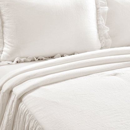 Ella Ruffle Lace 3PC Bedspread Set | Coastal Cottage Bedding