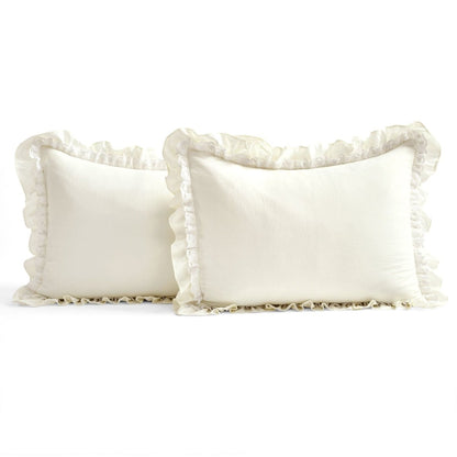 Ella Ruffle Lace 3PC Bedspread Set | Coastal Cottage Bedding