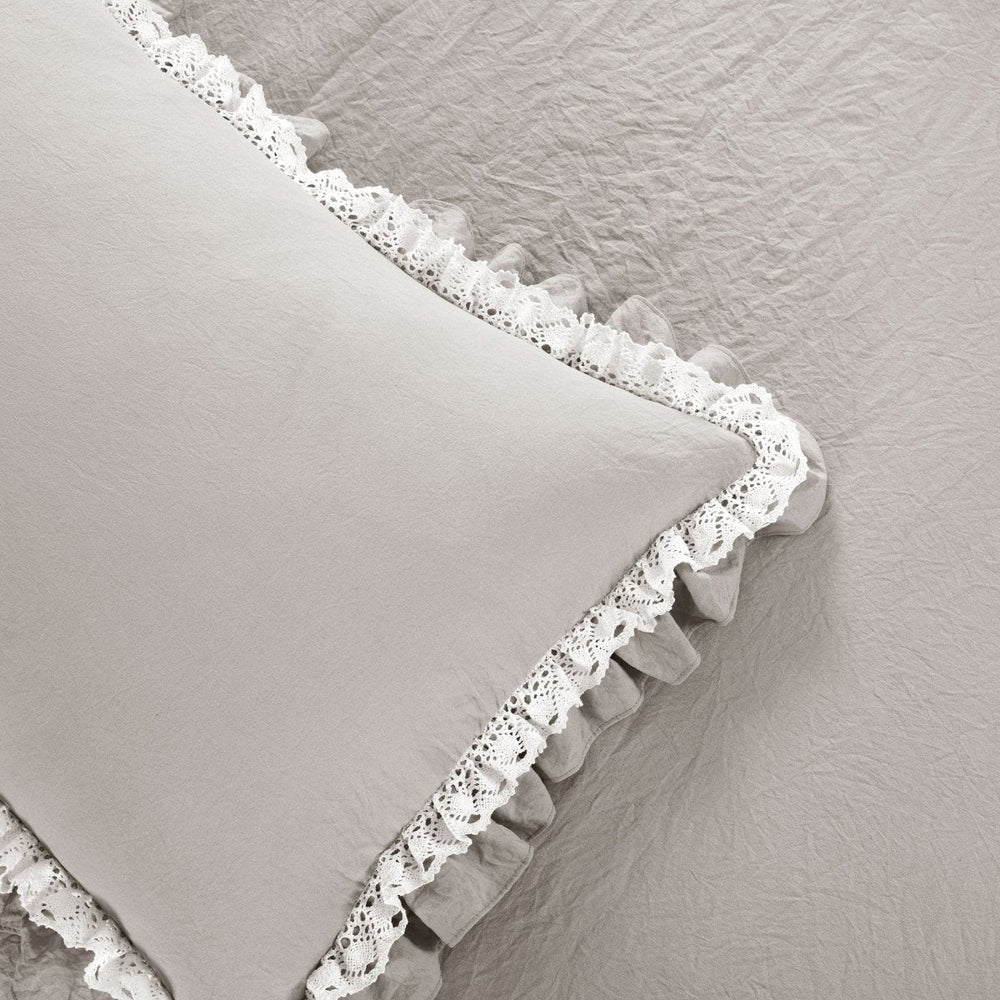 Ella Ruffle Lace 3PC Bedspread Set | Coastal Cottage Bedding