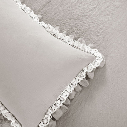 Ella Ruffle Lace 3PC Bedspread Set | Coastal Cottage Bedding