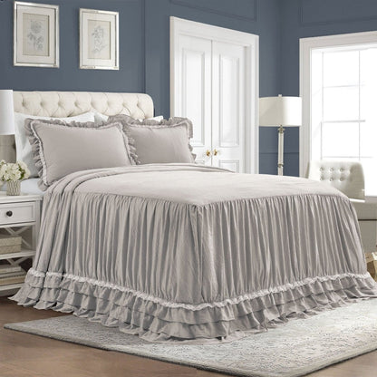 Ella Ruffle Lace 3PC Bedspread Set | Coastal Cottage Bedding