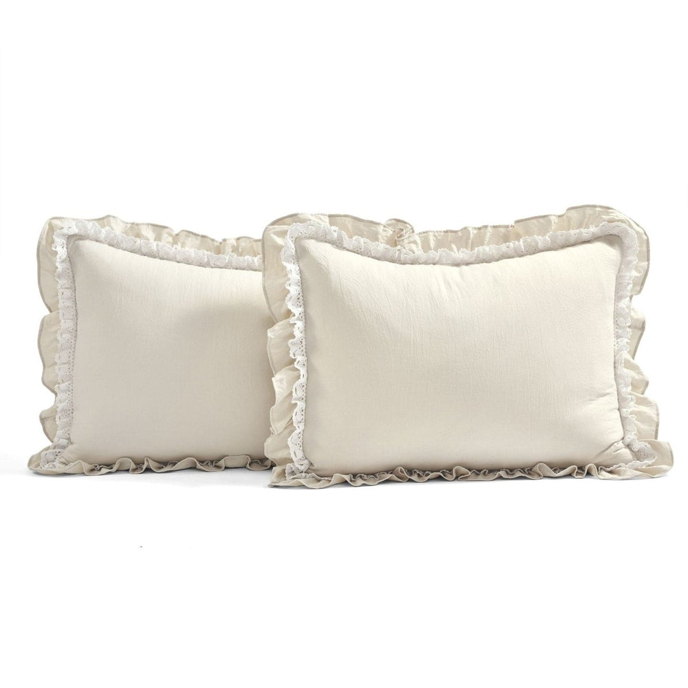 Ella Ruffle Lace 3PC Bedspread Set | Coastal Cottage Bedding