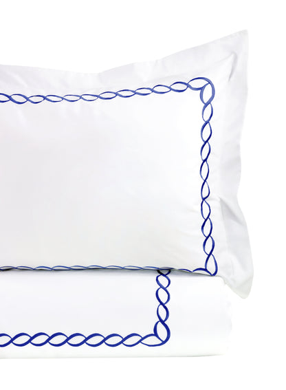 600TC Nautical And Coastal Rope Embroidered Duvet Set
