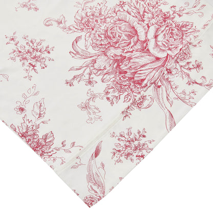 400TC Toile Vintage Inspired Floral Sheet Set - Floral Sheet Sets