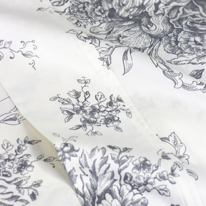 400TC Toile Vintage Inspired Floral Sheet Set - Floral Sheet Sets