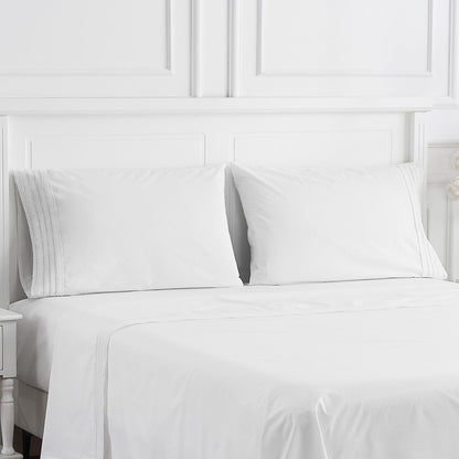 300TC Elizabeth Lace Cotton Percale Sheet Set