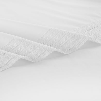 300TC Elizabeth Lace Cotton Percale Sheet Set