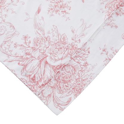 400TC Toile Vintage Inspired Floral Sheet Set - Floral Sheet Sets